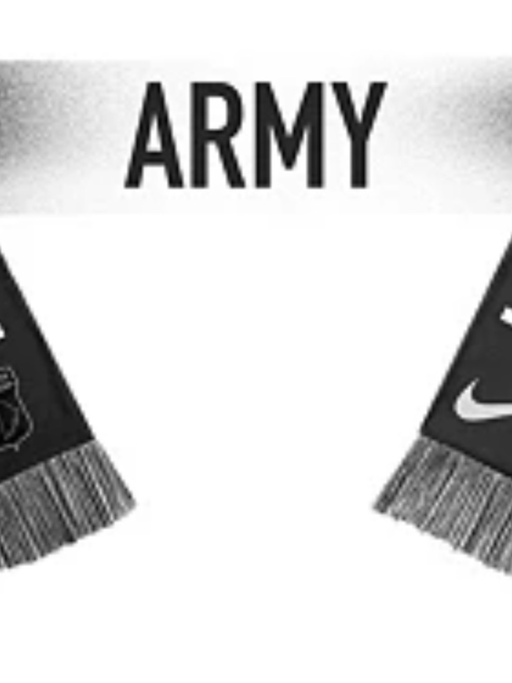 Nike Black ARMY Knit Scarf with Swoosh Accent